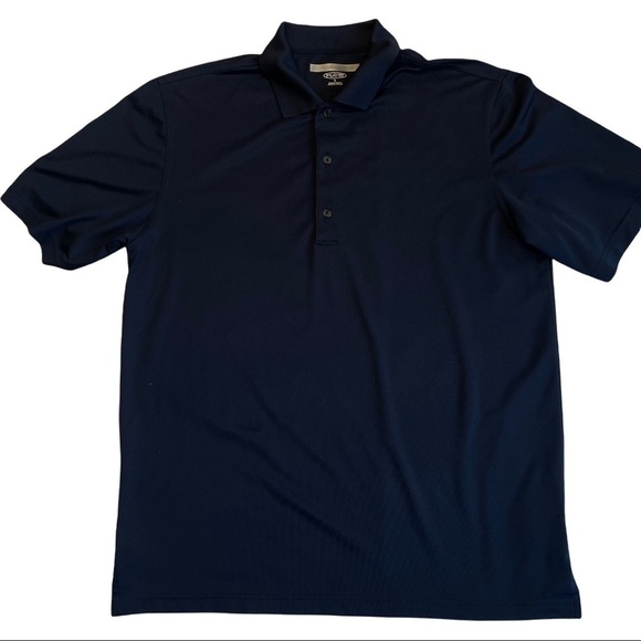 Greg Norman Blue Short Sleeved Button Logo Golf Preppy Lightweight Polo … - Picture 1 of 9